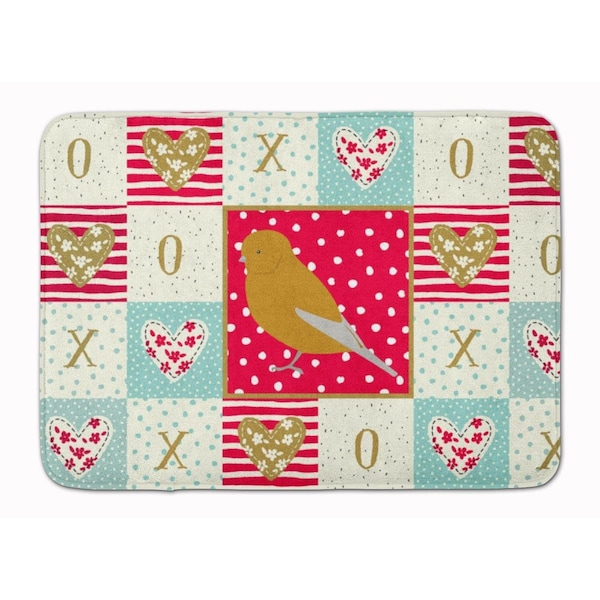 Carolines Treasures 19 x 27 in. Norwich Canary Love Machine Washable Memory Foam Mat CK5506RUG - main